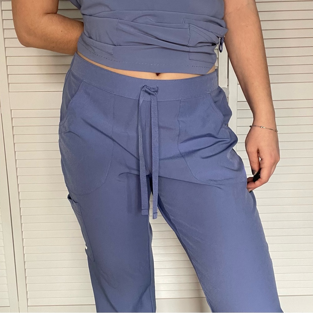 Skechers Blue Relaxed Fit Active Scrub Pants, Size S